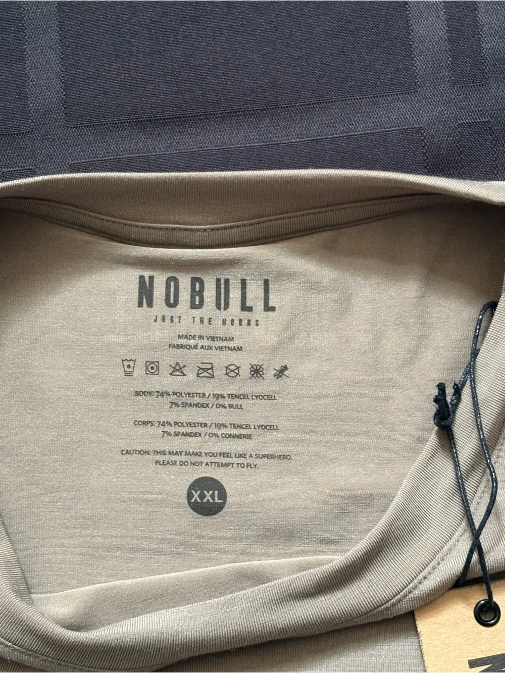 NOBULL HORNS Shirt Mens 2XL Performance Stretch Athletic Training Gym Slim “NWT”